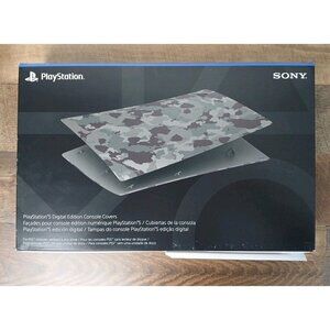 Sony PlayStation 5 PS5 Digital Edition Console Covers Faceplates Camo - Open Box